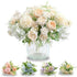 2 Pcs Artificial Peony Silk Hydrangea Bouquet